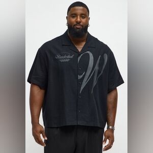 Wanderlust 🎁 Men's Black Casual Button Down Shirt